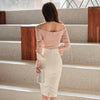 Jupe crayon - design blanc classique taille haute