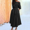 Robe maxi - élégante robe décolletée avec poches fonctionnelles