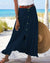 Jupe maxi fluide - jupe pour femme à boutons polyvalente