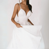 Robe midi décontractée femme avec dos nu - élégante pour vos soirées et événements