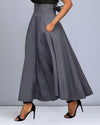 Jupe maxi - élégante conception plissée taille haute