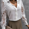 Blouse féminine au design de manches original pour le bureau et la vie quotidienne - haut léger avec des détails soignés