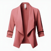 Blazer long élégant à manches longues pour femmes - design ouvert polyvalent pour le bureau et les sorties décontractées