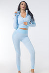 Ensemble de sport 3 pièces pour femmes - brassières tendance et vêtements légers pour le fitness