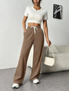Pantalon jogging large pour femmes - tenue décontractée en tissu doux extensible, pour les journées relax