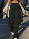 Pantalons cargo pour femmes - trousers décontractés taille haute, style chic