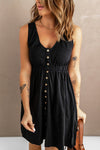 Robe chemise sans manches mini en tissu doux - look d'été décontracté pour un style sans effort