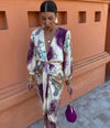 Robe portefeuille femme avec imprimé coloré - décolleté en v pour un look tendance