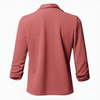 Blazer long élégant à manches longues pour femmes - design ouvert polyvalent pour le bureau et les sorties décontractées