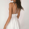 Robe midi décontractée femme avec dos nu - élégante pour vos soirées et événements
