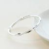 Bracelet jonc en argent torsadé pour femmes - accessory léger et élégant pour le quotidien et les soirées