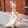 Robe maxi femme élégante à imprimé floral avec ceinture - pour les occasions formelles