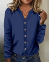 Blouse en coton décontractée à boutons pour femmes - style chic pour les occasions décontractées