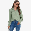 Blouse en chiffon pour femmes - élégance intemporelle à manches longues pour le bureau - haut léger pour dames