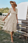 Robes chemises midi pour femmes avec franges - tenues estivales rayées pour occasions décontractées
