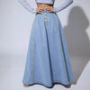 Jupe maxi en denim fluide - jupe long en denim tendance pour femmes