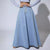 Jupe maxi en denim fluide - jupe long en denim tendance pour femmes