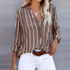 Blouse féminine décontractée légère à rayures - élégance au quotidien