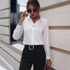Blouse formelle pour femme - chemisier sophistiqué à manches longues - haut léger pour dames