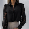 Blouse féminine au design de manches original pour le bureau et la vie quotidienne - haut léger avec des détails soignés