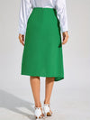 Jupe portefeuille verte émeraude - jupe taille haute chic pour femmes