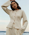 Cardigan à boutons - tricot élégant pour femmes