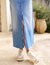 Jupe maxi en denim - chic jupe en denim bleu clair pour femmes