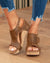 Sandales compensées casual pour femmes - design chic et ouvert pour le quotidien