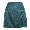 Jupe mini en satin avec motif floral moderne - tenue de soirée élégante pour femmes