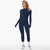 Combinaison en tissu extensible pour femmes - tenue polyvalente à manches longues pour les femmes actives
