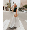Jupe maxi plissée - une jupe longue sophistiquée pour un look gracieux