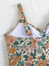 Maillot de bain fleuri - élégante baignade en beige