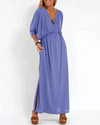 Robe maxi femme - coupe décontractée avec poches pour un look casual - style polyvalent et léger