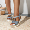 Sandales compensées pour femmes au design espadrille – élégantes chaussures d'été pour vos sorties