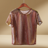 Top en mesh léger pour femmes - design superposé chic pour un style polyvalent