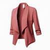 Blazer long élégant à manches longues pour femmes - design ouvert polyvalent pour le bureau et les sorties décontractées