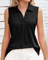 Blouse sans manches pour femmes - haut léger d'été, élégant et décontracté