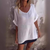 Blouse légère à col en v pour femmes - style décontracté chic pour les journées d'été