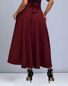 Jupe maxi - élégante conception plissée taille haute