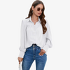 Blouse en chiffon pour femmes - élégance intemporelle à manches longues pour le bureau - haut léger pour dames