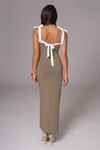 Robe maxi femme avec détail nœud - tenue d'été élégante pour les occasions spéciales