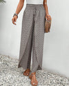 Pantalon large femme imprimé géométrique - un essentielle décontractée pour un style au quotidien