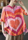 Chemisier décontracté femme à manches mi-longues avec broderie florale - chemise légère pour le quotidien