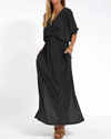 Robe maxi femme - coupe décontractée avec poches pour un look casual - style polyvalent et léger