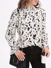Blouse femme à manches longues avec col récupéré - élégante pour le bureau et toutes occasions