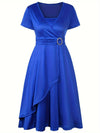 Robe portefeuille - robe formelle sophistiquée avec détails en strass