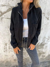 Veste en corduroy - veste zippée légère pour femmes