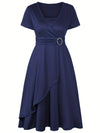 Robe portefeuille - robe formelle sophistiquée avec détails en strass