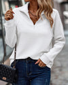 Sweat à capuche zippé pour femmes en rib doux - pull décontracté et stylé pour l’automne et le printemps