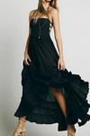 Robe maxi femme à dos nu et décolleté halter - tenue d'été légère et élégante pour vos soirées et garden parties